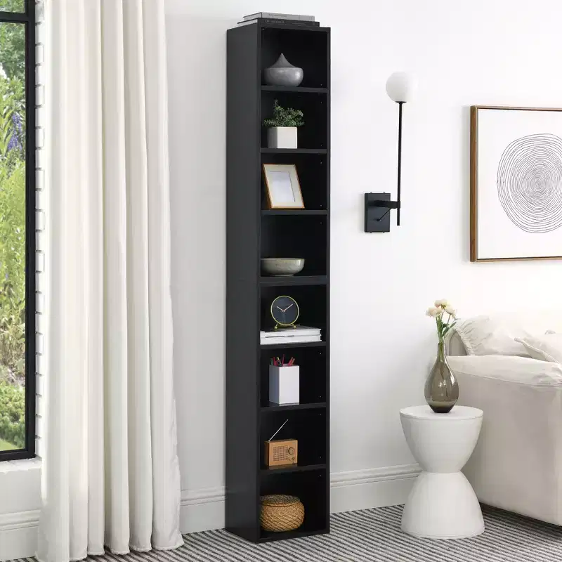70.9 in.Tall Wood 4-Shelf Standard Bookcase with Shelves (Set of 2)