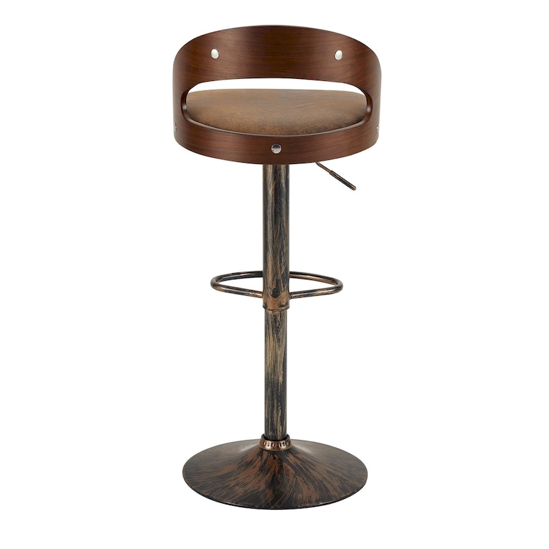 Javlergo Bar Stools Set of 2, Modern Adjustable Swivel Kitchen Bar Chair with Footrest
