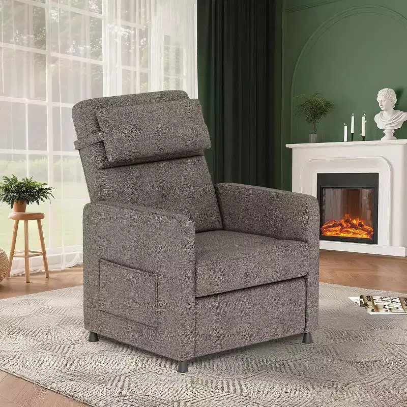 Acekool Power Recliner Chair for Adults, Electric Adjustable Ergonomic Single Sofa, Overstuffed Rocker with Side Pockets and USB Charging Port