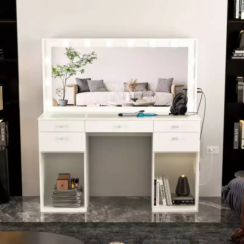 Federica Lighted Makeup Vanity - Boahaus