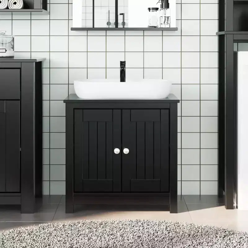 vidaXL BERG Bathroom Sink Cabinet Vanity Cabinet Cupboard Solid Wood Pine