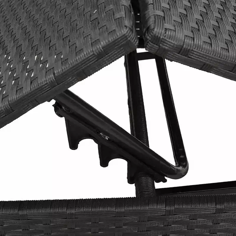 vidaXL Patio Sun Lounger PE rattan Extra Long Adjustable Footrests