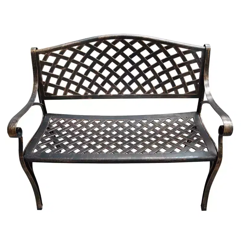 Modern Aluminum Patio Bench - Oakland Living