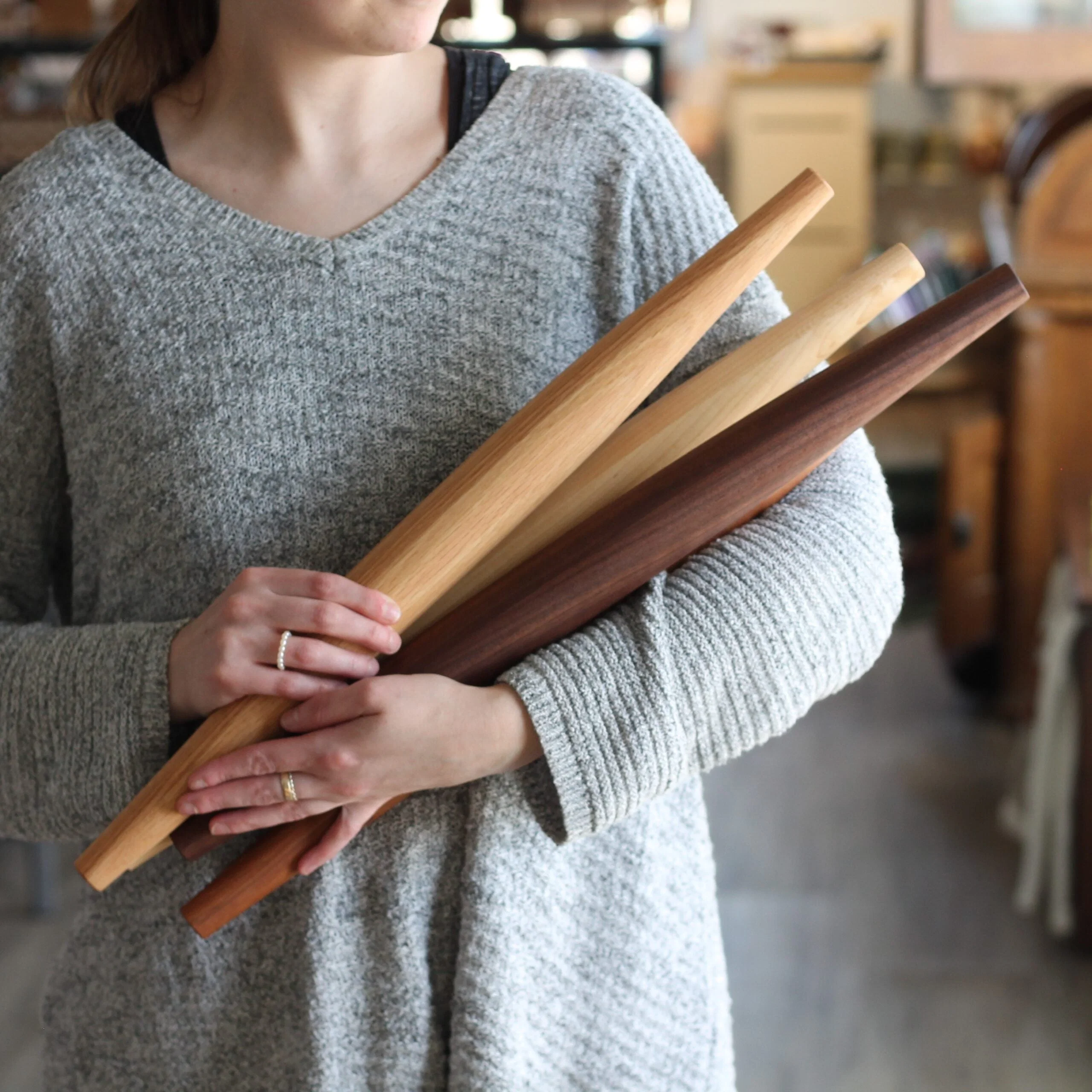 Handmade Solid Wood French Rolling Pin
