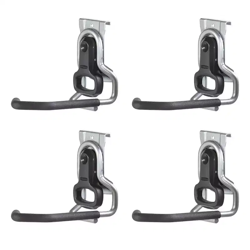 Garage Storage Vertical Wall Hook Bike Rack, 4-Pack