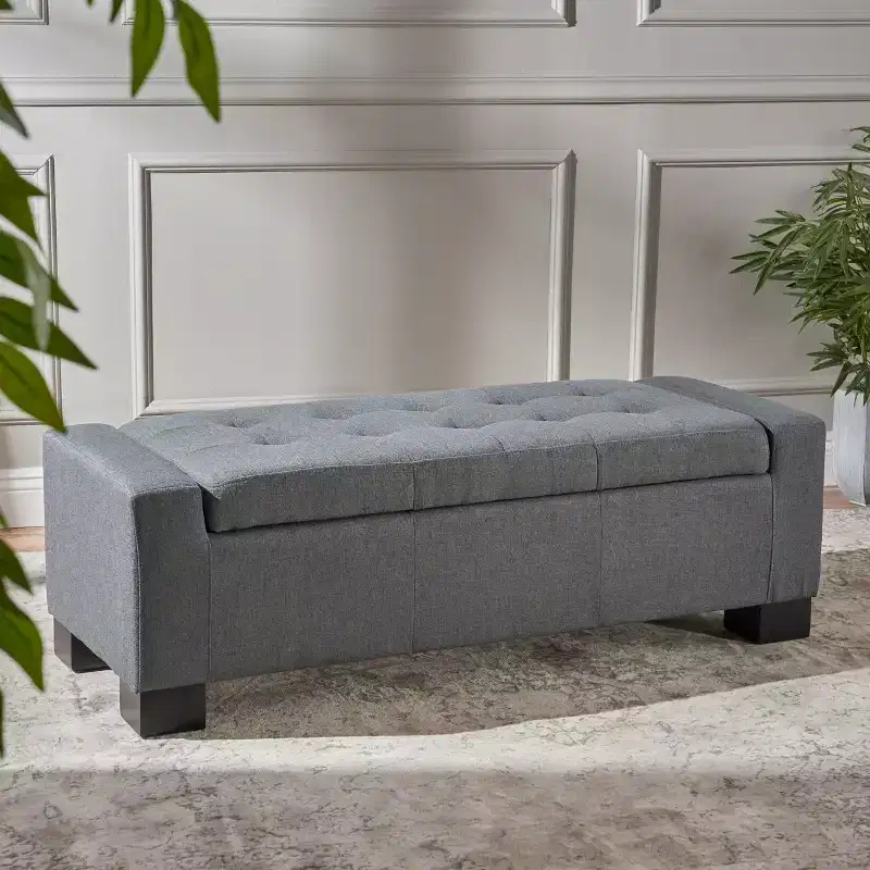 Christopher Knight Home Nadia Contemporary Tufted Storage Ottoman Bench