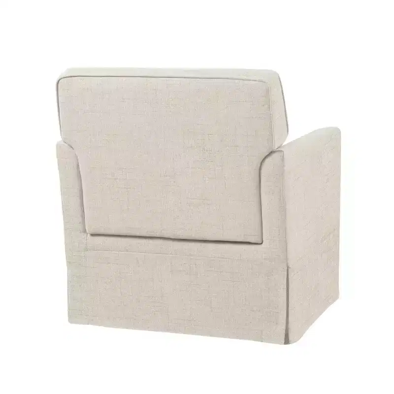 Slipcover Accent Armchair – Track Arm, Skirted Base, Removable Cushion
