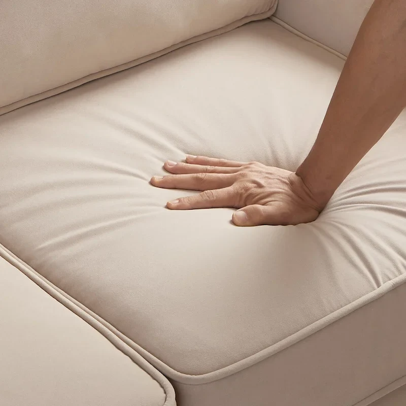 Velvet Loveseat Sofa with Square Arms, 51.5