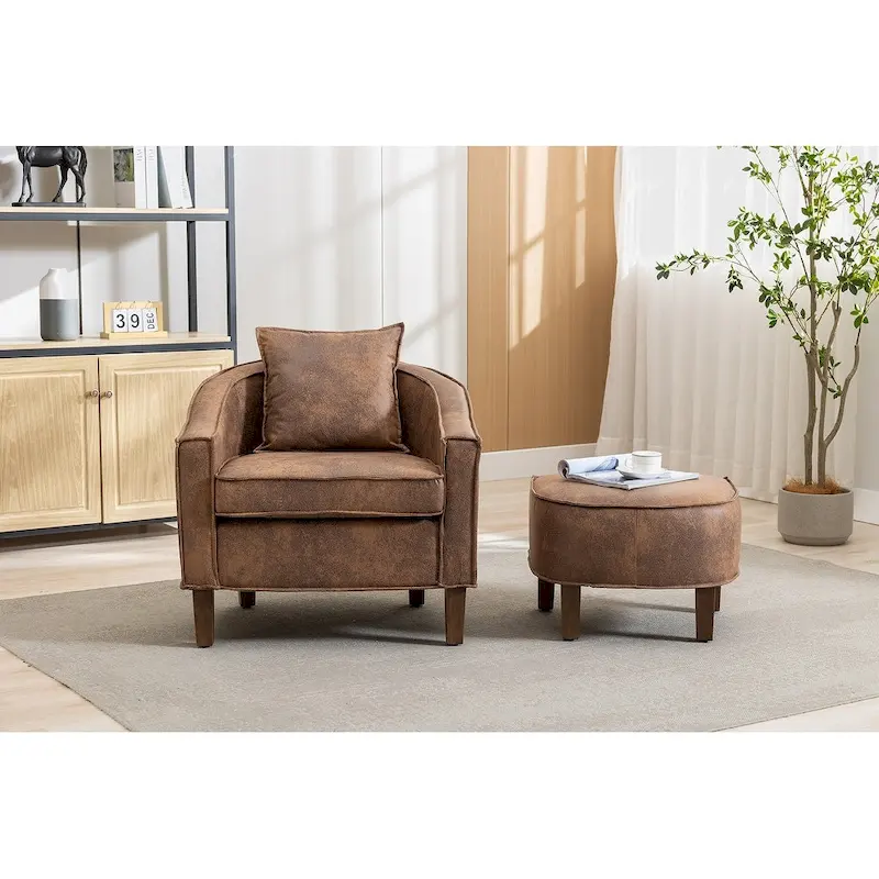 Accent Chair with Ottoman