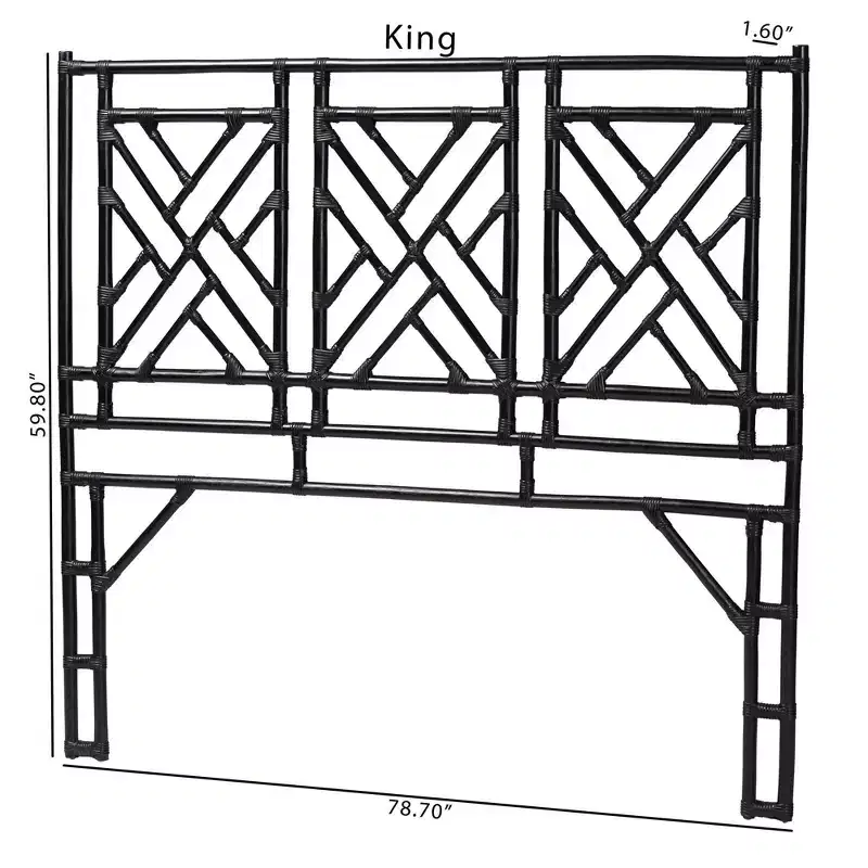 Rattan Queen Size Standalone Headboard
