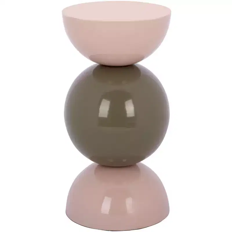 Round Accent Table - Beige/Green