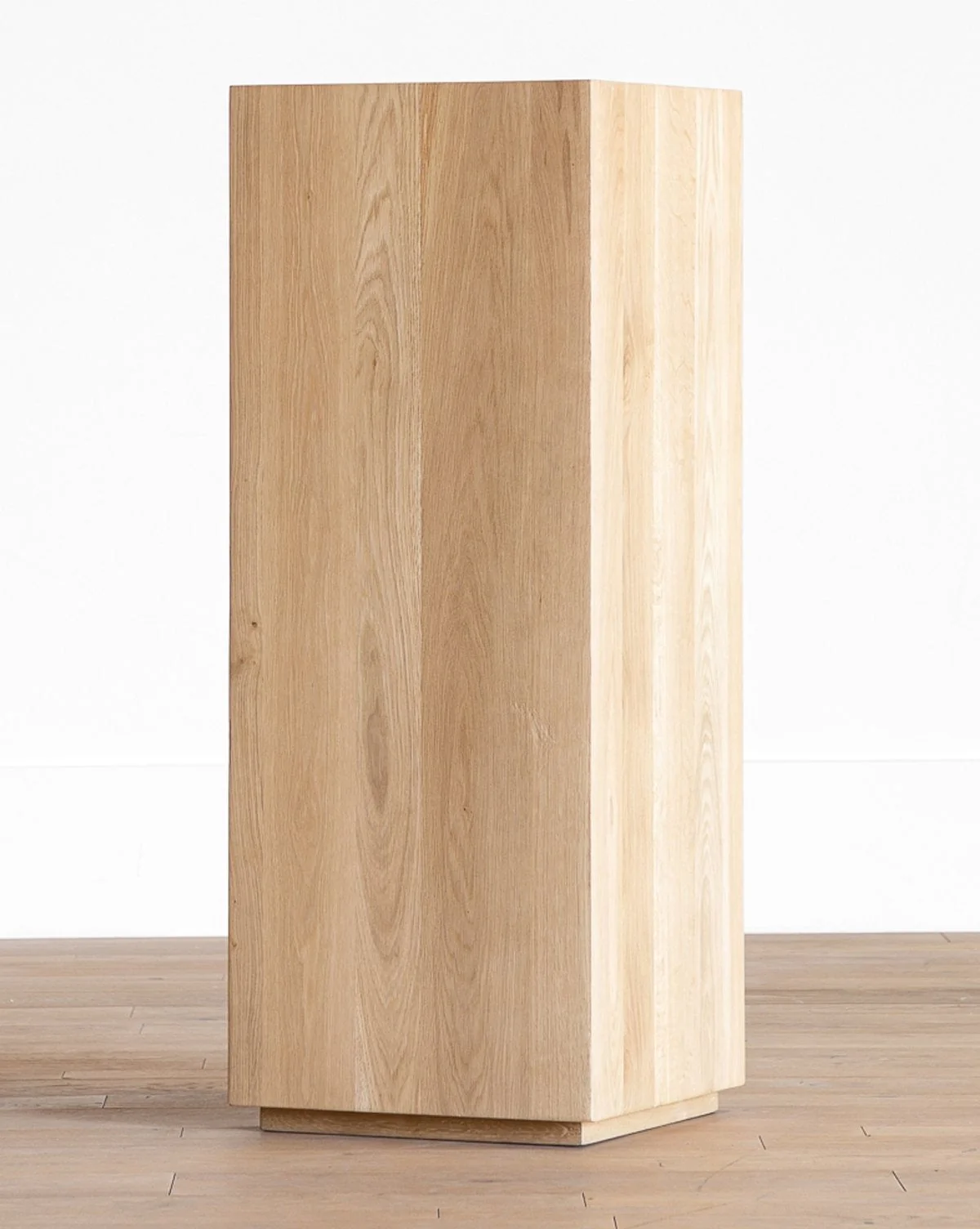 Modern Wood Pedestal with Sculptural Form for Living Room