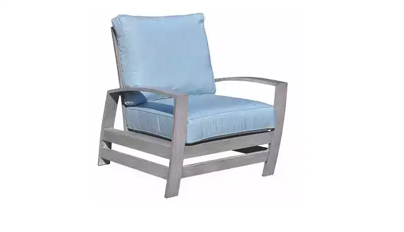 Courtyard Casual Cabo 2 pc Club Chair and Ottoman Set Aluminum Frame with Sunbrella Cushions