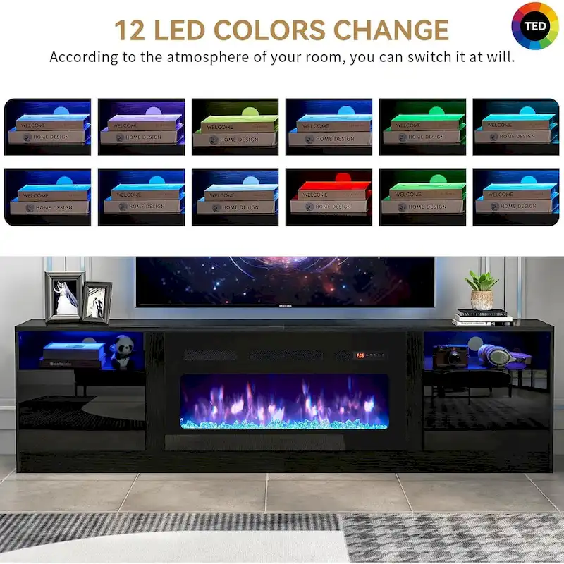 79 Fireplace TV Stand with 36 Electric Fireplace