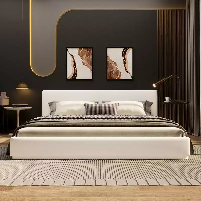 Christopher Knight Home Berry Modern Minimalist Velvet Upholstered Wood Platform Bed