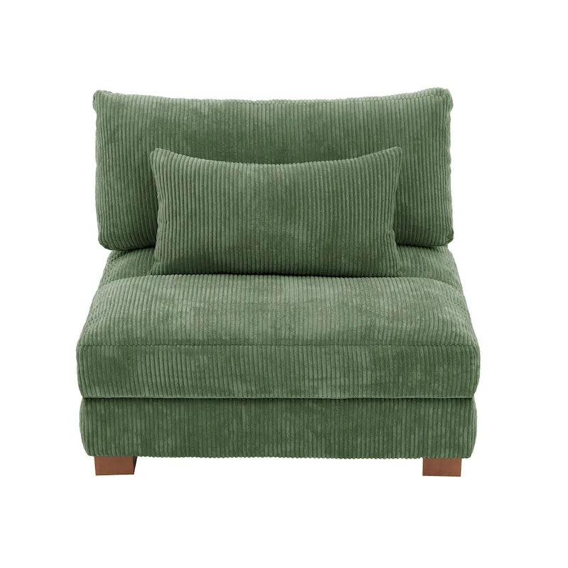 Modern Upholstered Armless Chair Accent Chair