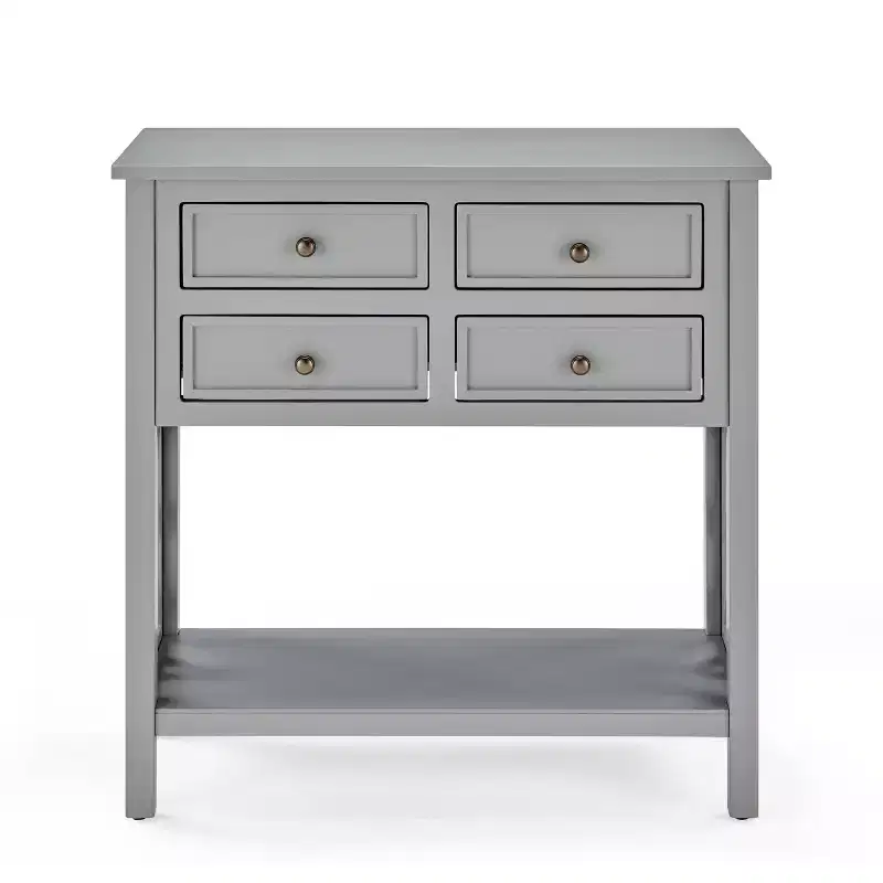 32 Wood Console Table with 4 Drawers