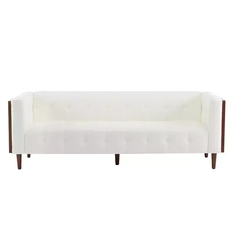 GDFStudio Croton Contemporary 89.75 Fabric/Boucle Tufted 3 Seater Sofa