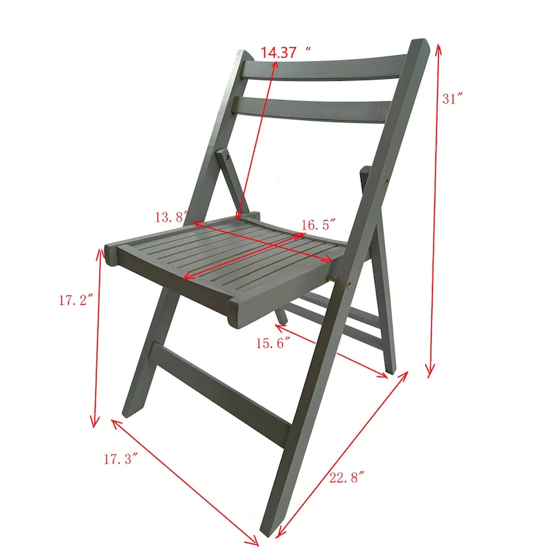 Wood Folding Chair Set of 4