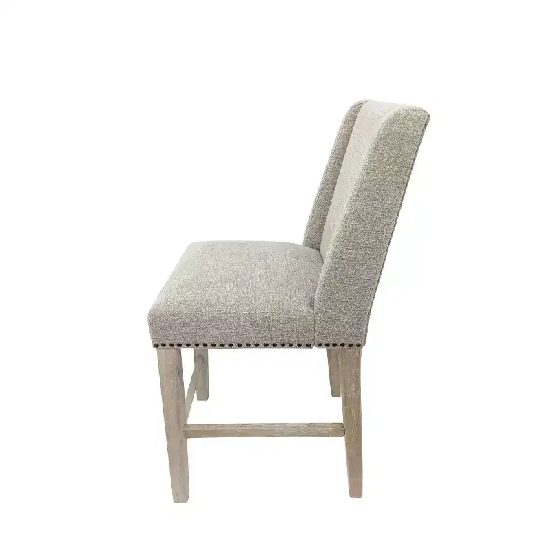 Carolina Living Set of 2 24 Laurant Counter Height Barstools with Nailhead Trim, Espresso Legs