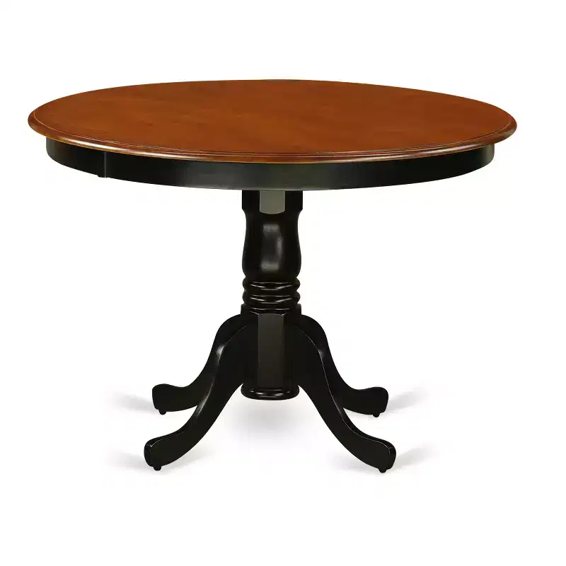 HomeStock Table 42 diameter Round Table, Black/Cherry