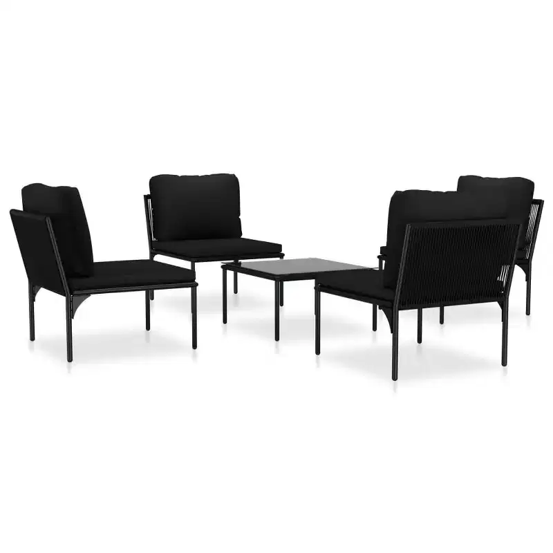 vidaXL Garden Lounge Set Black and anthracite