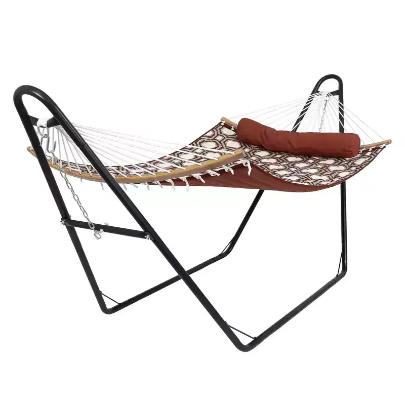 Heavy-Duty Portable Hammock Stand - 550lb Capacity, Fits 9.5-14ft Hammocks, Steel Frame for Indoor/Outdoor, Black
