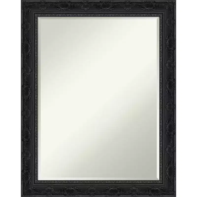 Amanti Art Filigree Half-Inch-Bevel Framed Bathroom Vanity Wall Mirror