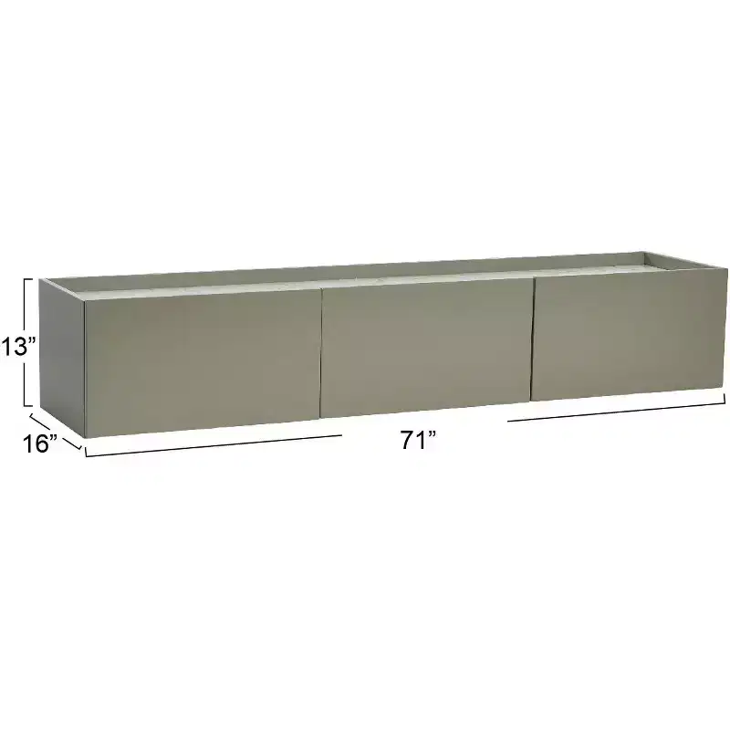 Storied Home Floating 3-Door Console Cabinet