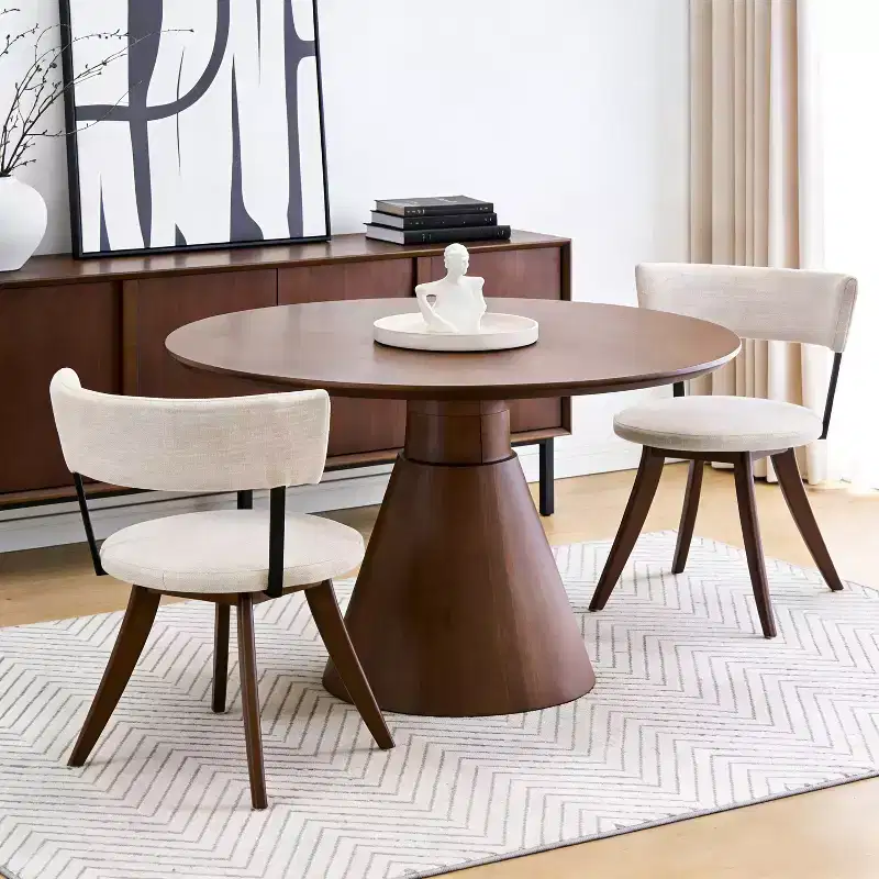 Christopher Knight Home Youngho Modern Rubber Wood Upholstered Dining Chairs with Curved Back (Set of 2)