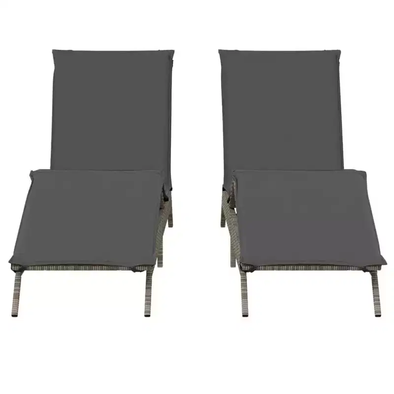 vidaXL Sun Lounger Grey
