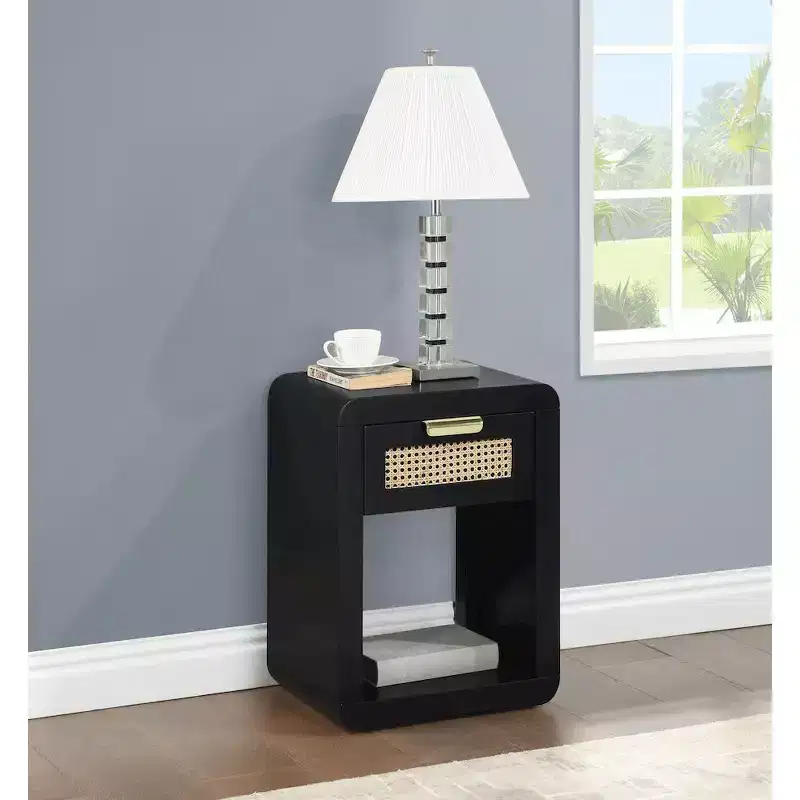 Meridian Furniture,Langham Black Nightstand