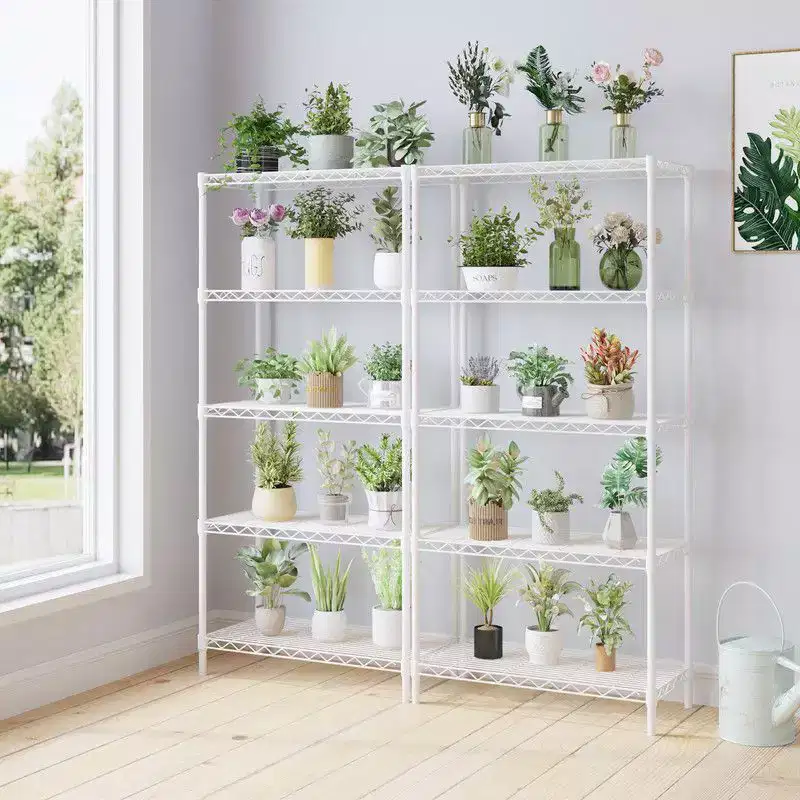 Karl Home 5 Tier Storage Rack Wire Shelving Unit Storage Shelves Black