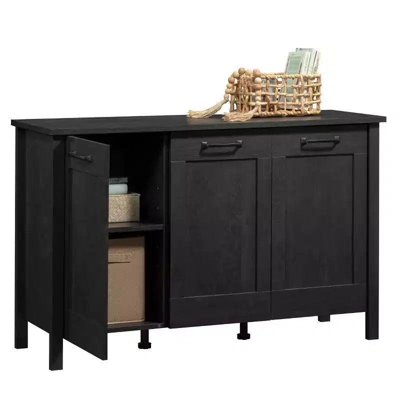 Sauder Horizontal Storage Cabinet Raven Oak