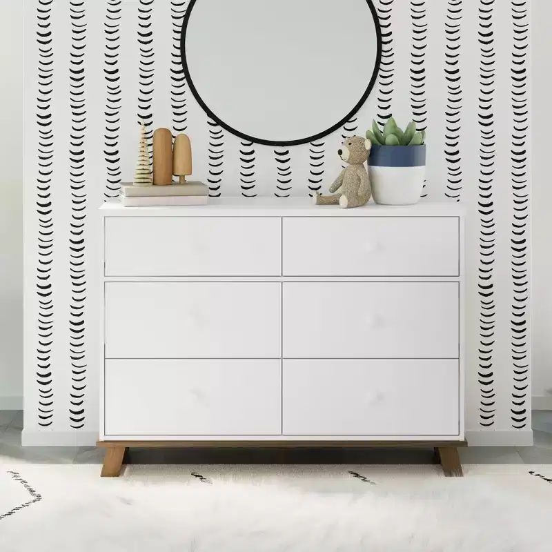 Modern 6-Drawer Double Dresser - Kids & Nursery