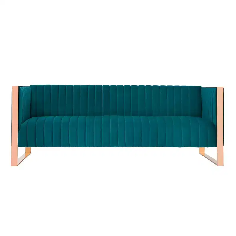 Trillium Velvet 3 Seater Sofa - Manhattan Comfort