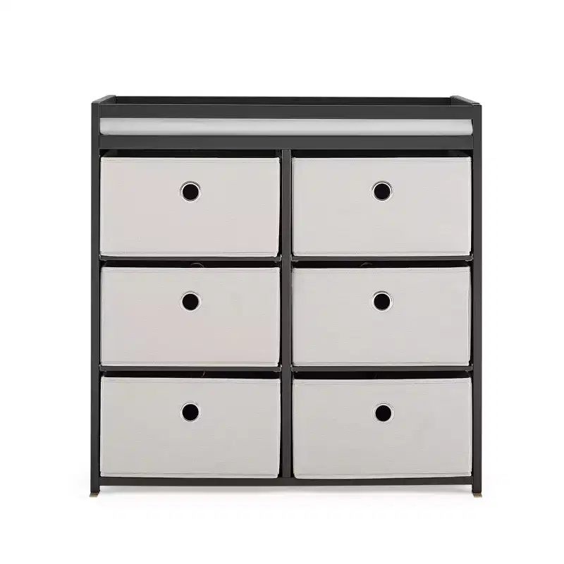 Changing Table with Fabric Bin Dresser