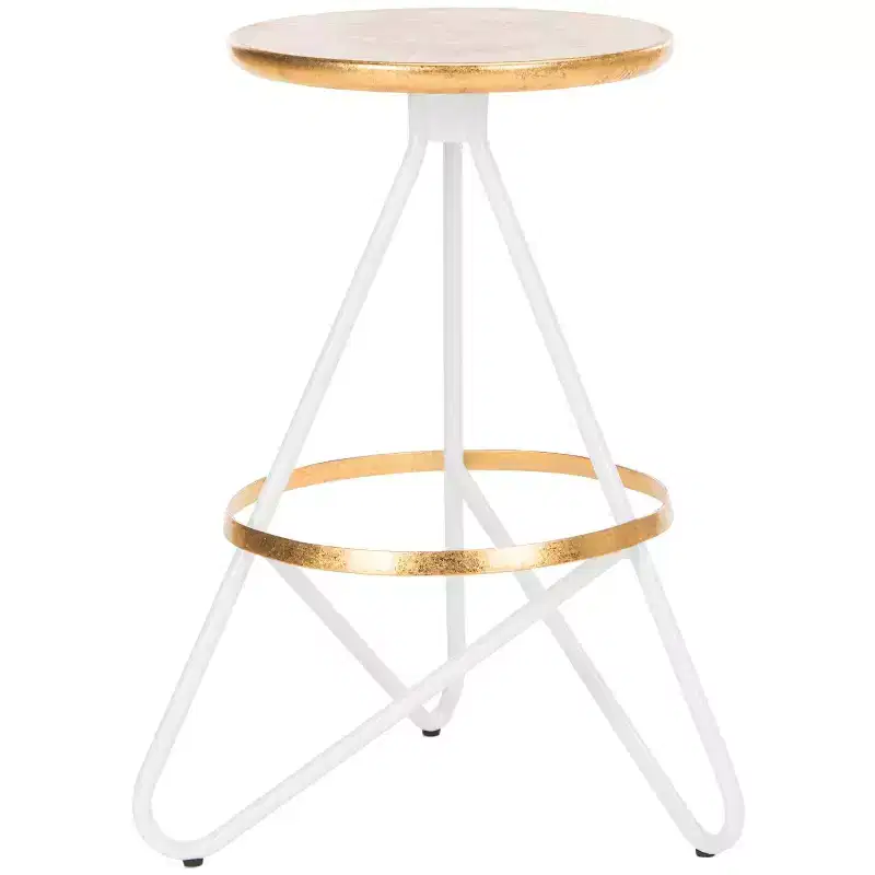 Galexia Counter Stool - BST3201C - Gold/White - Safavieh