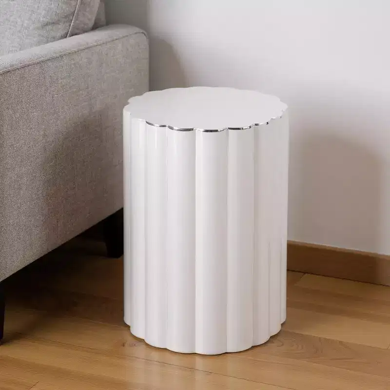 HomeRoots 18 Silver Stainless Steel Block End Table