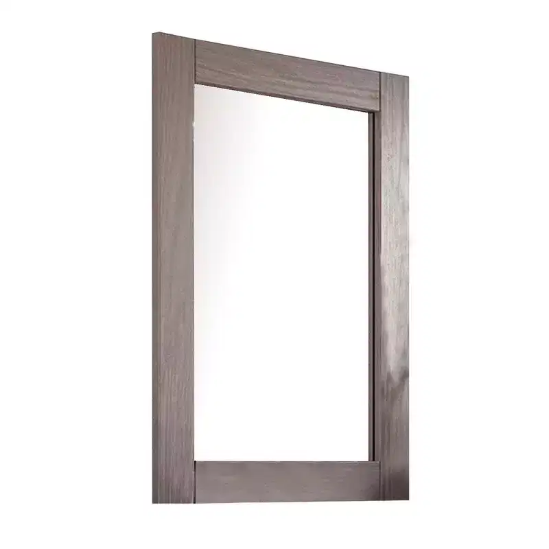 Royal Hampton Dresser Mirror with Rectangular Frame, Gray Brazilian Pine Wood