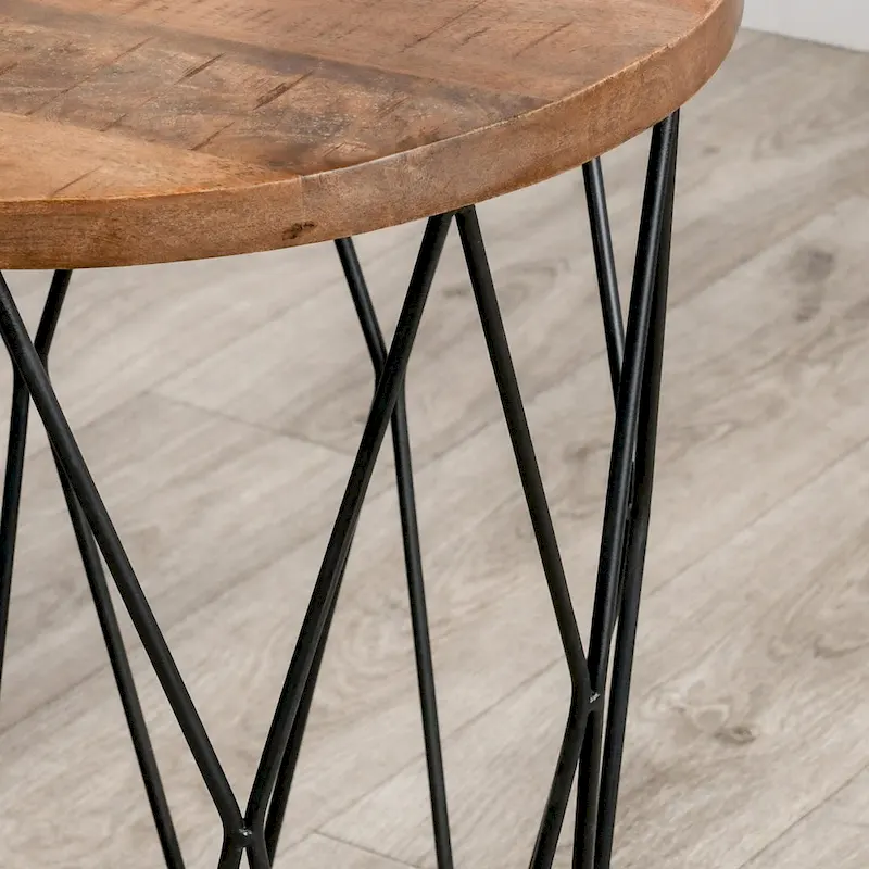 Chester Geometric Round Side Table by Kosas Home - 24Hx20Wx20D