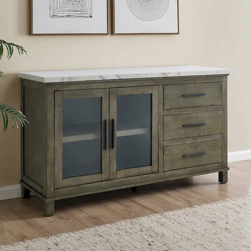 Steve Silver Marble Top Server