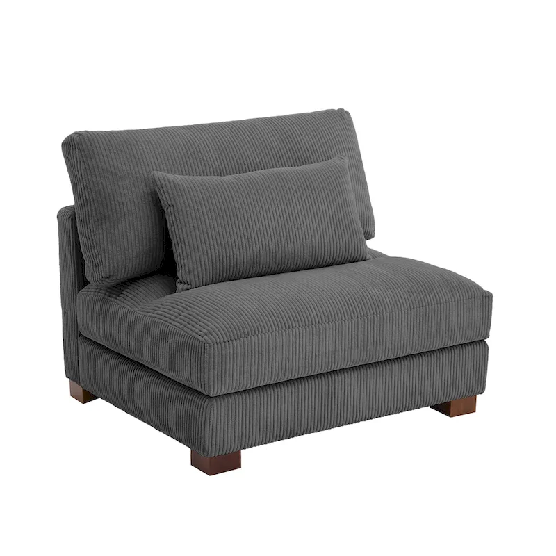 Modern Upholstered Armless Chair Accent Chair