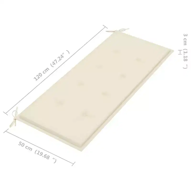 Garden Bench Natural Bamboo Bamboo, 100% Polyester Medium