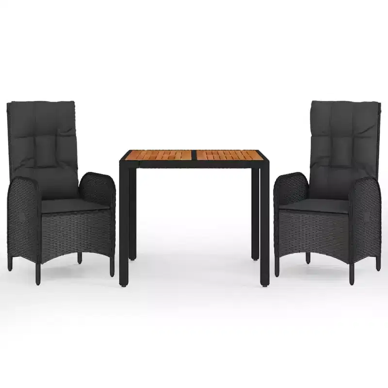 vidaXL Garden Dining Set, cushions