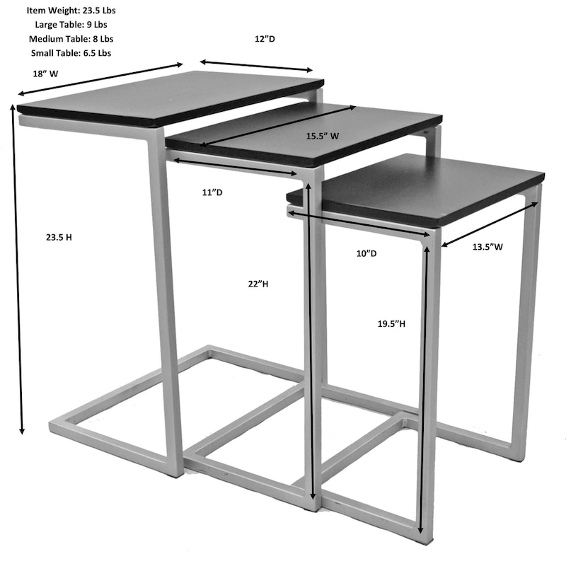 Carolina Living Addison Nesting Table Set