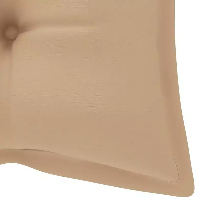 Garden Bench Natural Bamboo, Beige Cushion