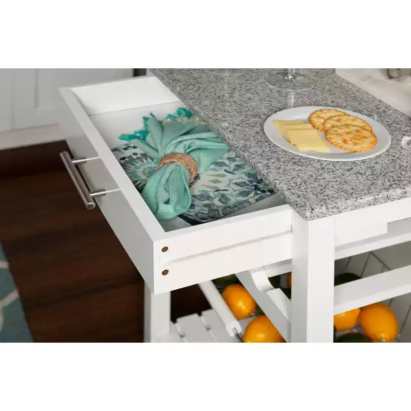 Roger Kitchen Island Granite Top - Linon
