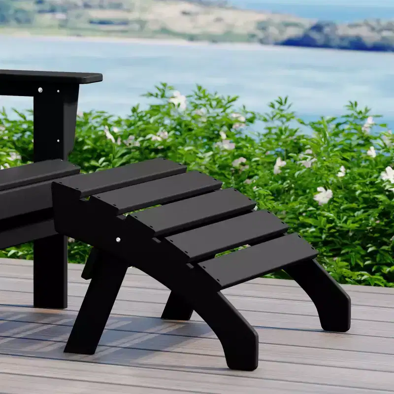 WestinTrends Dylan Outdoor Patio HDPE Adirondack Ottoman Footrest