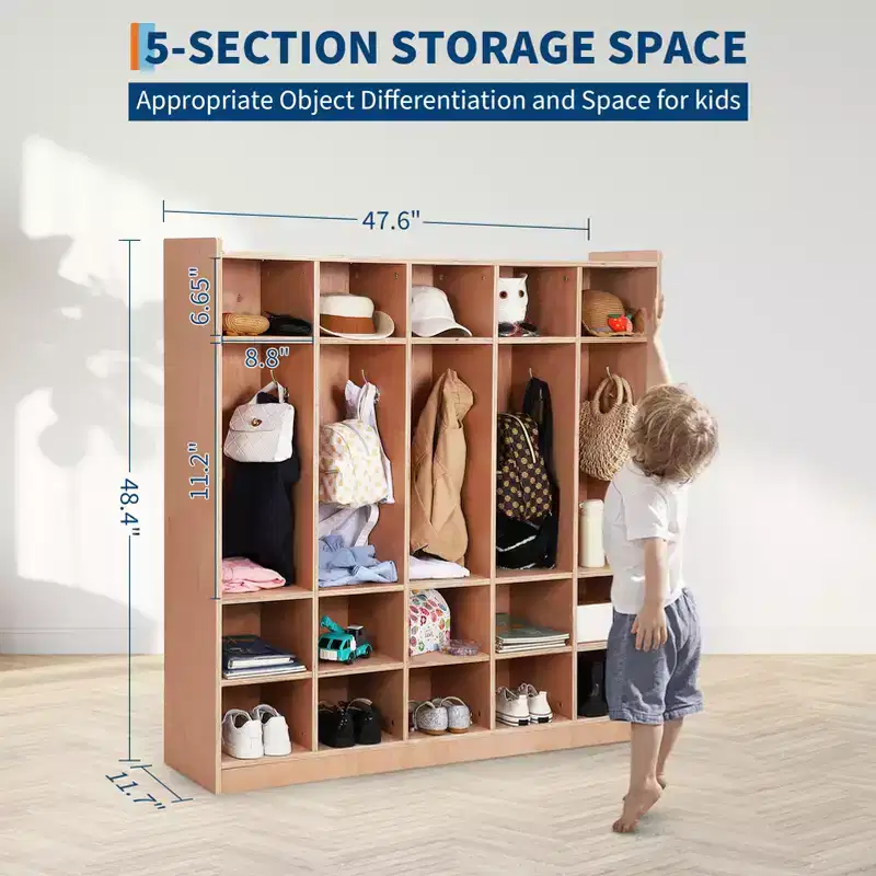 Open Storage Shelves & Freestanding Floor Cabinet with 2 Doors, 47x11.7x26.5